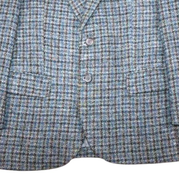 Harris Tweed Overcheck Dogstooth Wool Sport Coat 40R - Picture 7 of 8